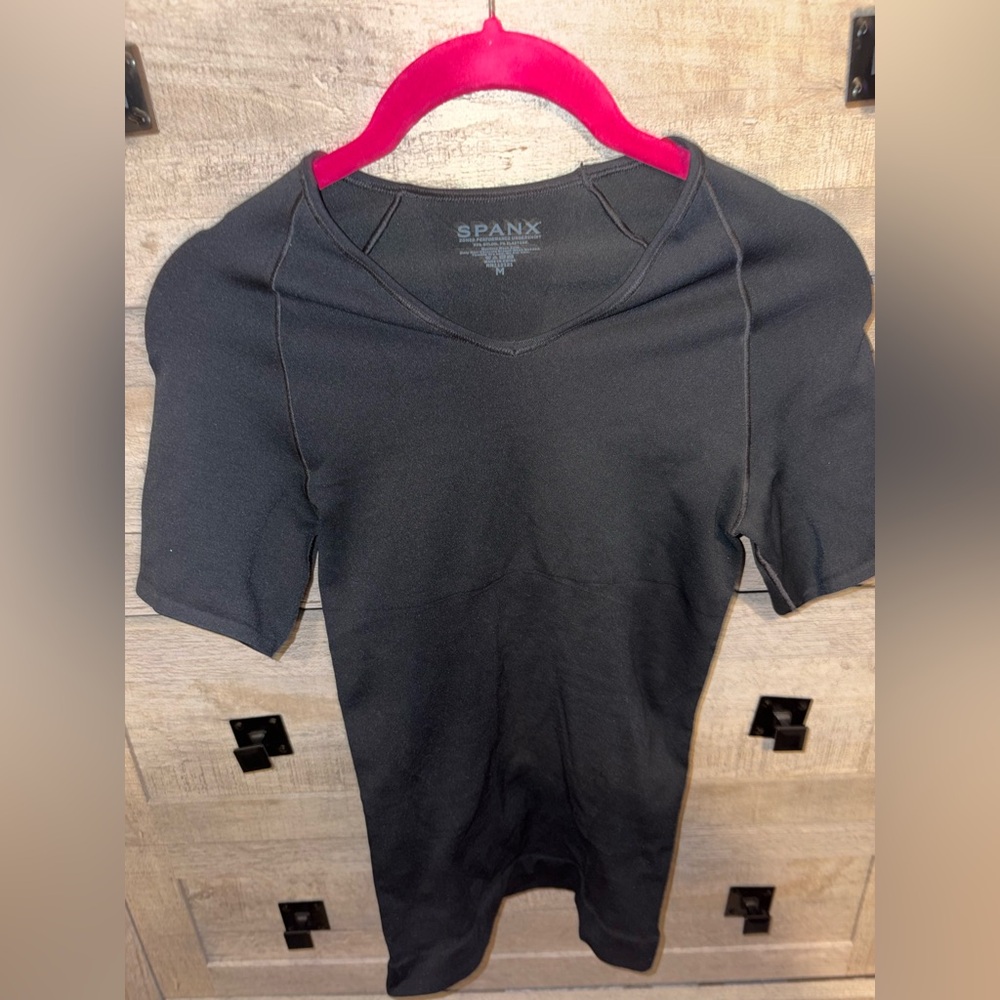 SPANX Black Short Sleeve Shaper Tee